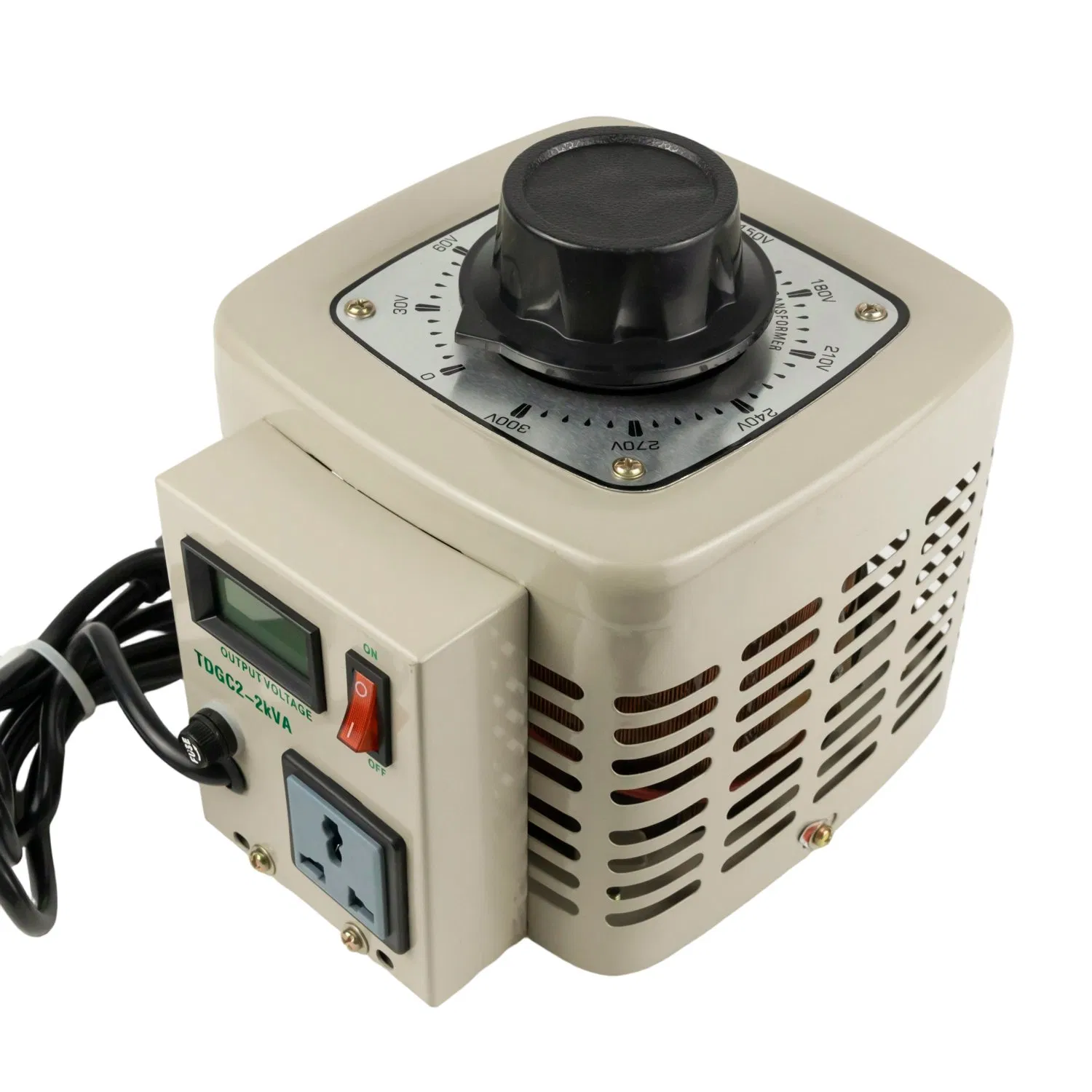 220V Single-Phase Contact Voltage Regulator 3000va AC 0-300V Adjustable Dimming, Speed Regulation, Temperature Regulation Testing