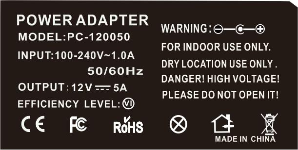 Desktop Switch Mode Power Supply 5V 5A 25W AC DC 4 Pin Power Adapter