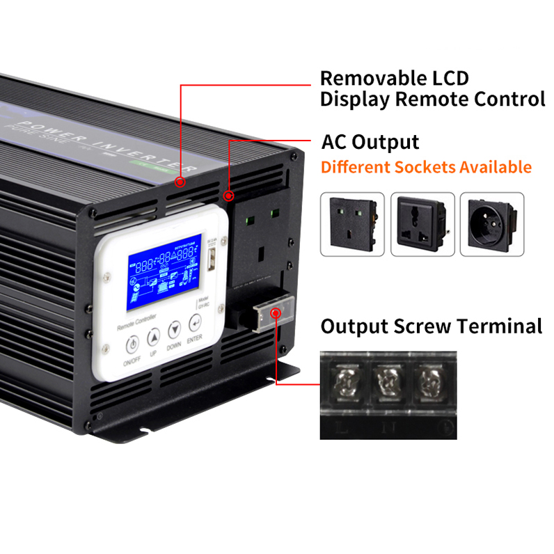 Fabricado En China Solar DC to AC Converter with LiFePO4 Battery Charger