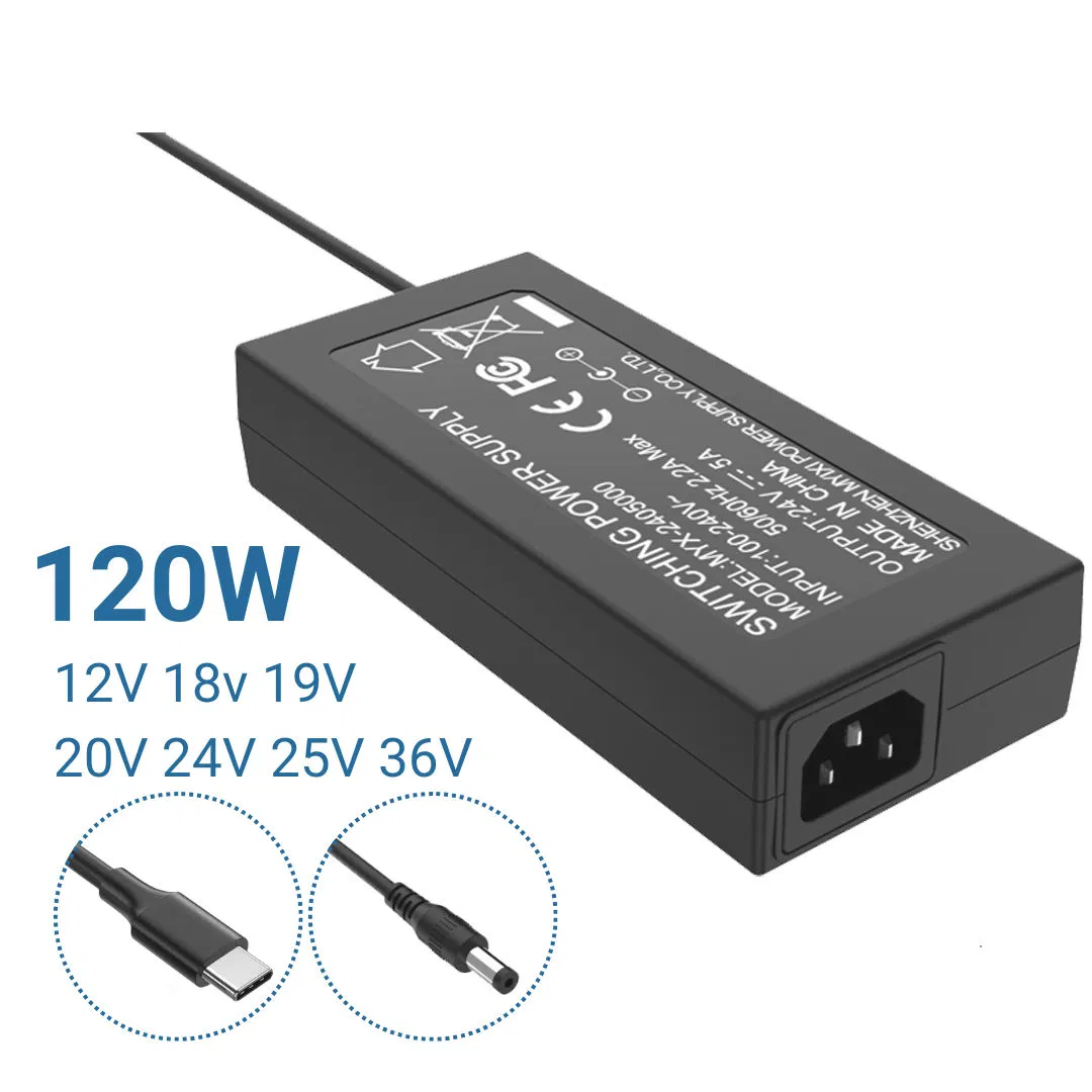 5V DC Power Adapter with Logo Best Supply DC Plug 19V 6.32A 18V 6.66A Desktop Laptop 36V 3.33A 12V 10A 20V 6A Kcc 24V 5A USB-C