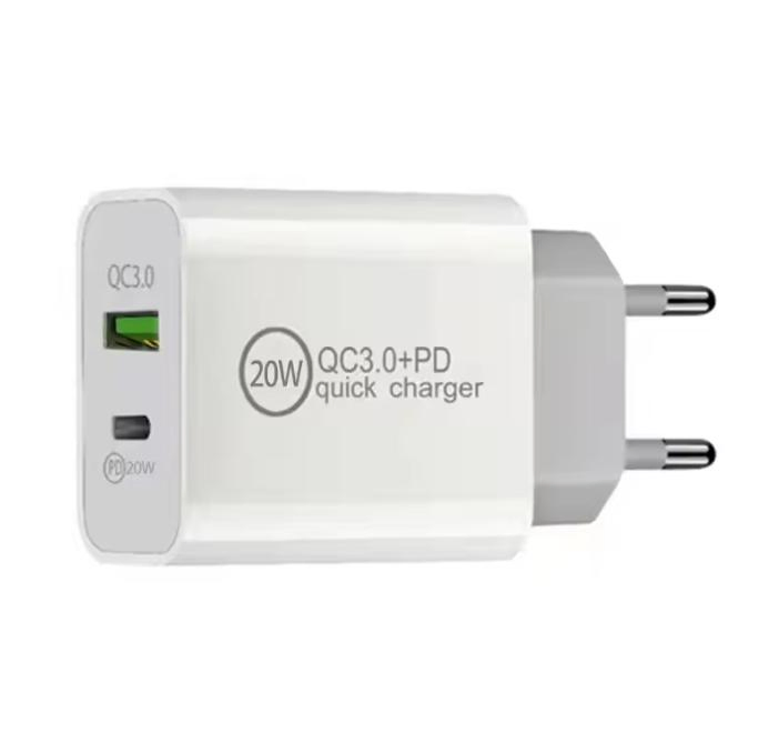 New 20W Portable Pd Fast Charging Wall Charger USB-C Type C Power Adapter Us 20W USB-C Power Adapter