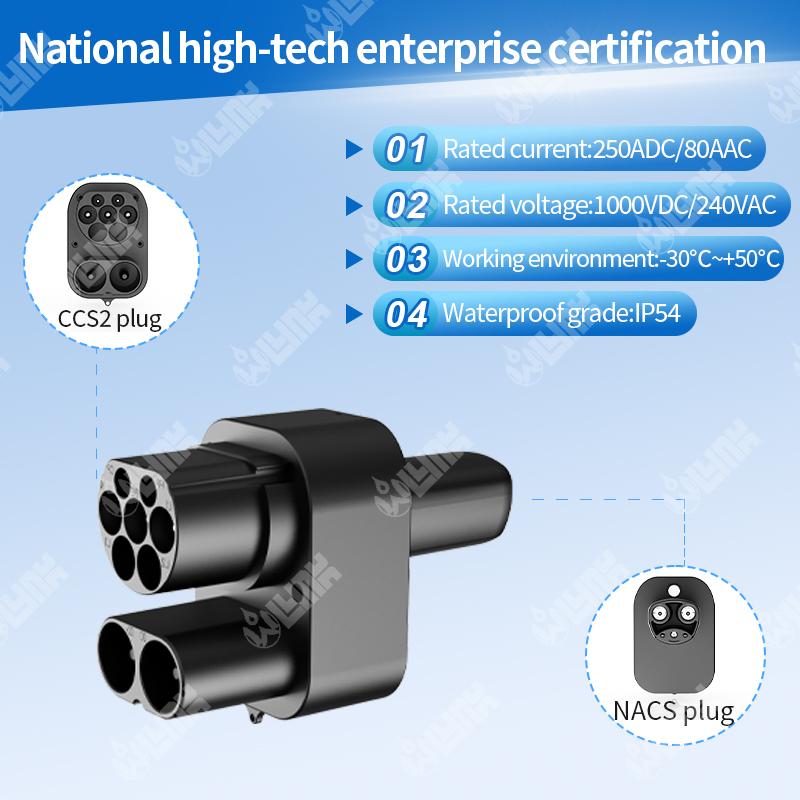 High-Performance CCS2 to Nacs DC and AC Power Adapter