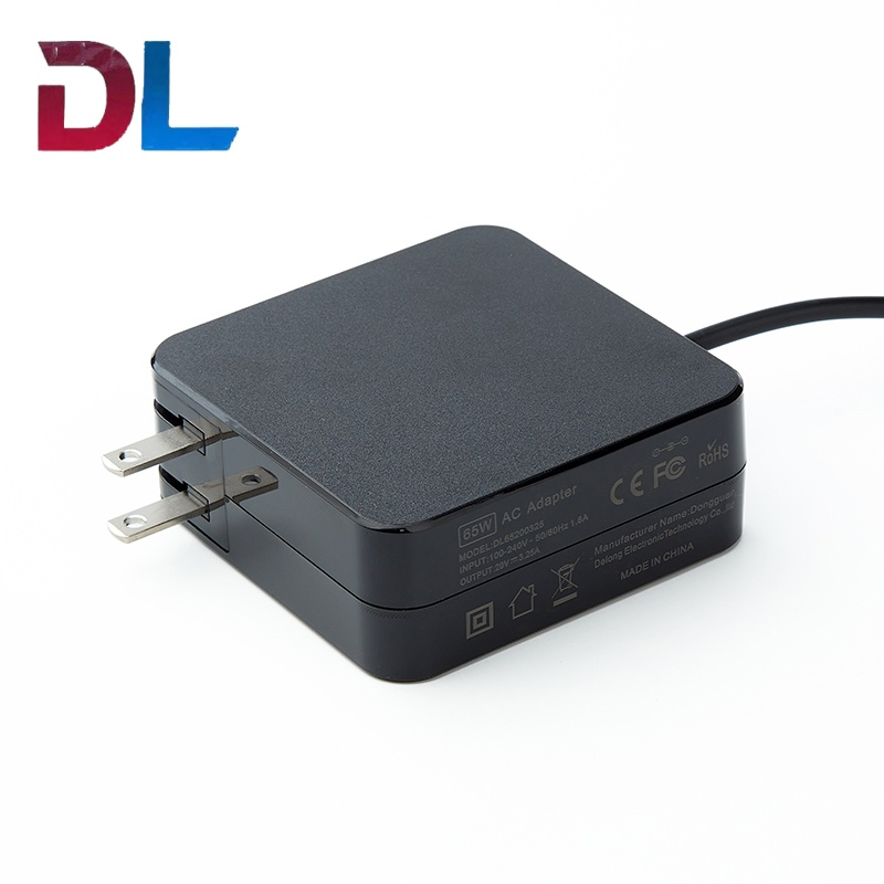 Wall Mounted 20V 65W EU Plug Power Adapter for Lenovo Laptop Charger