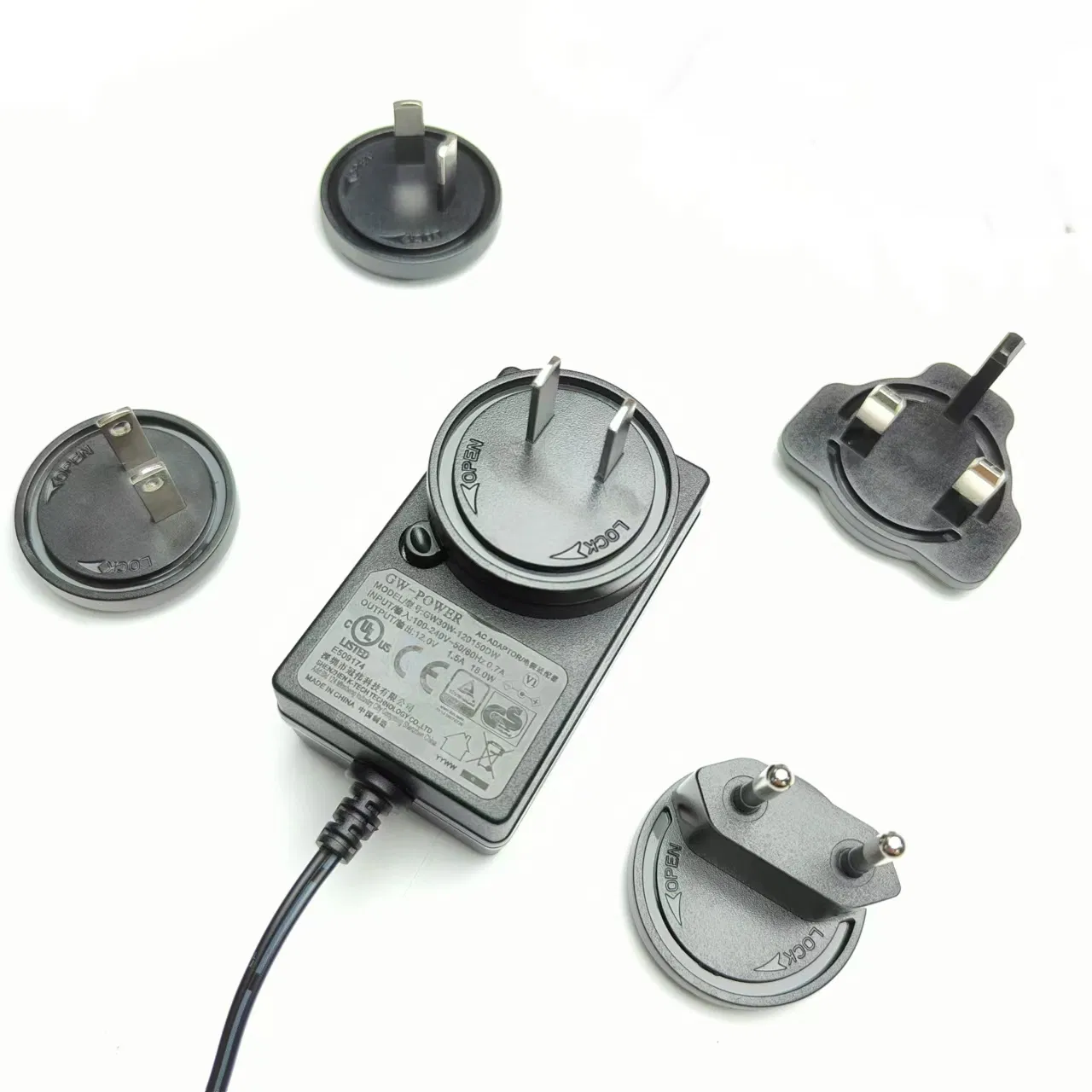 Classical 12V 2A UL Listed Wall Mount Power Adapter Universal AC DC Converter