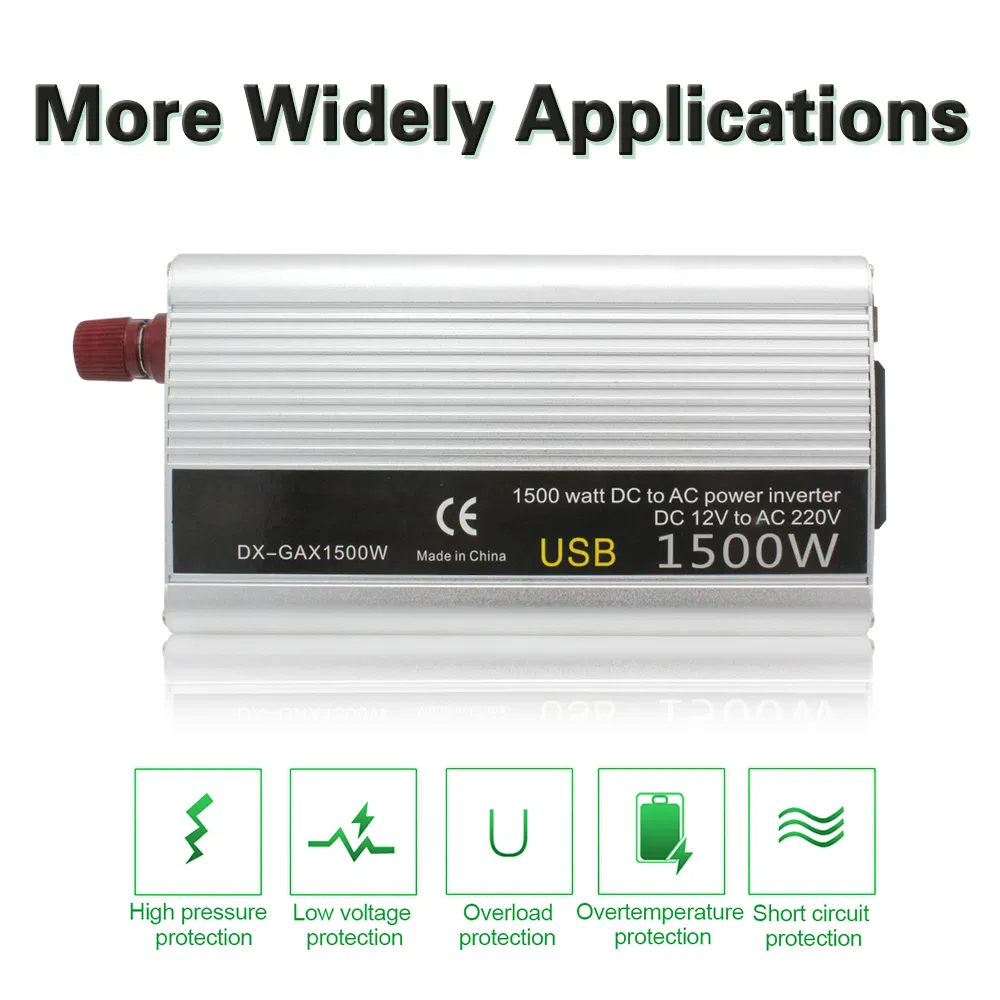 Converters 0.5kw 500W 1000W 1kw 1500W Power Inverter 12V DC to 220V 230V AC for Universal Sockets