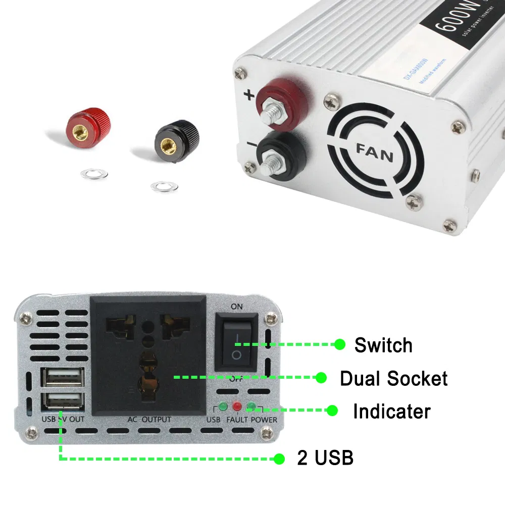 Universal Car Inverter 300W to 600W DC to AC Power Converter