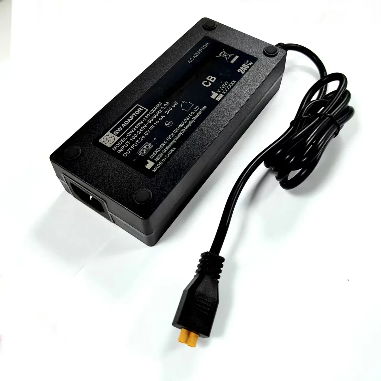 240W GaN 19V 12.63A IEC60601 Complied External Compact Desktop Medical Power Adapter
