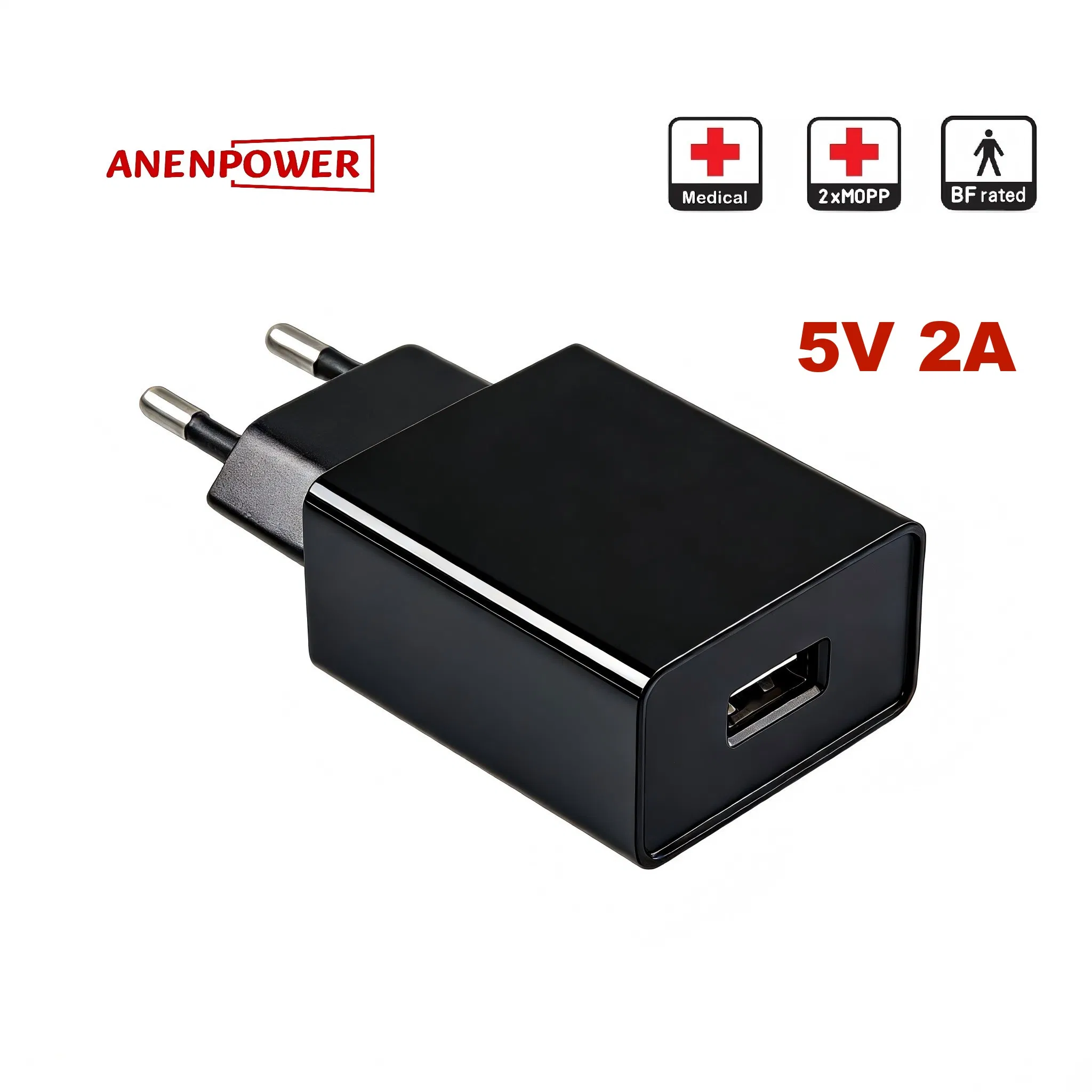 Medical Grade 5V 2A 10W Max Power Adapter IEC 60601-1 Certified Ukca Plug AC DC Supply