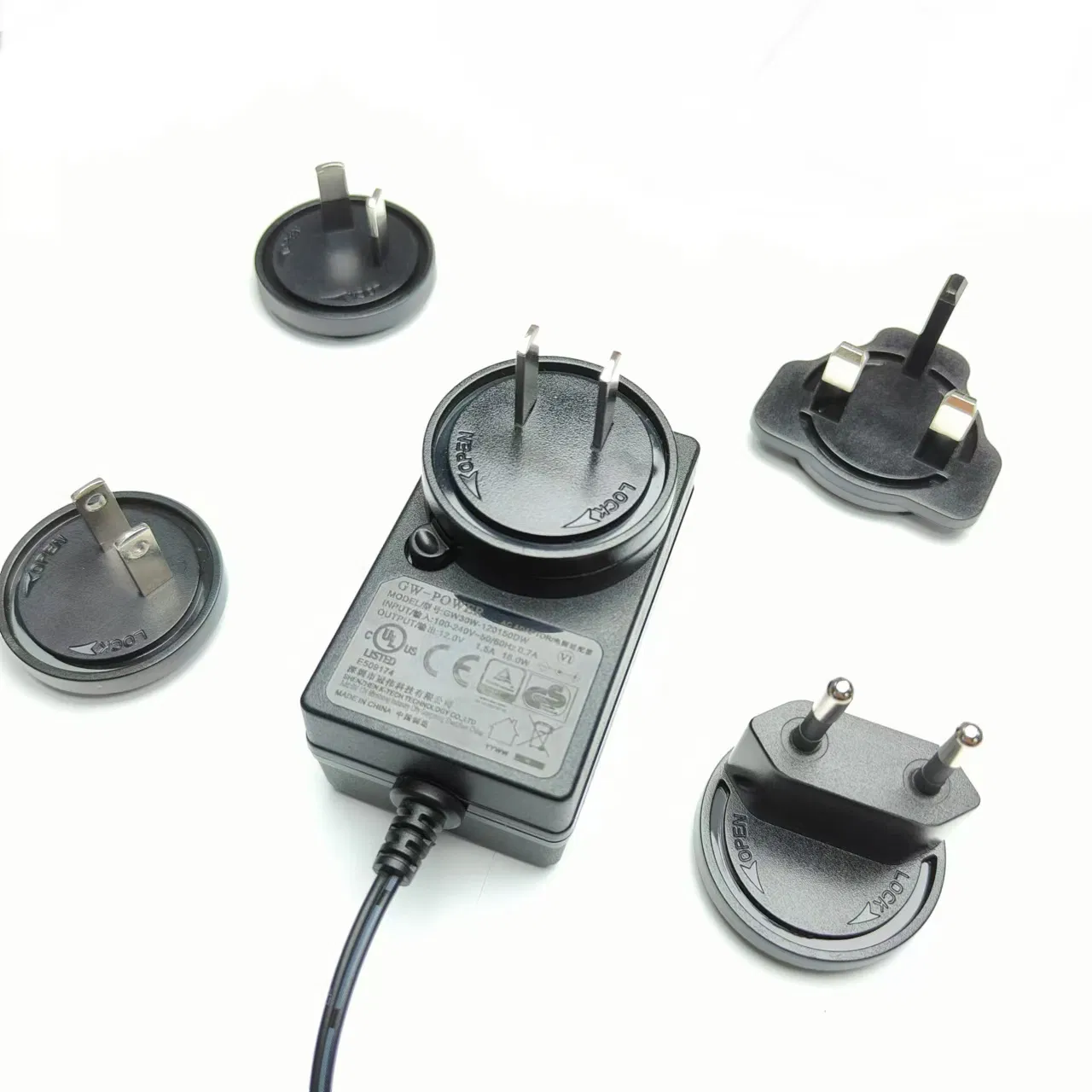 Classical 12V 2A UL Listed Wall Mount Power Adapter Universal AC DC Converter