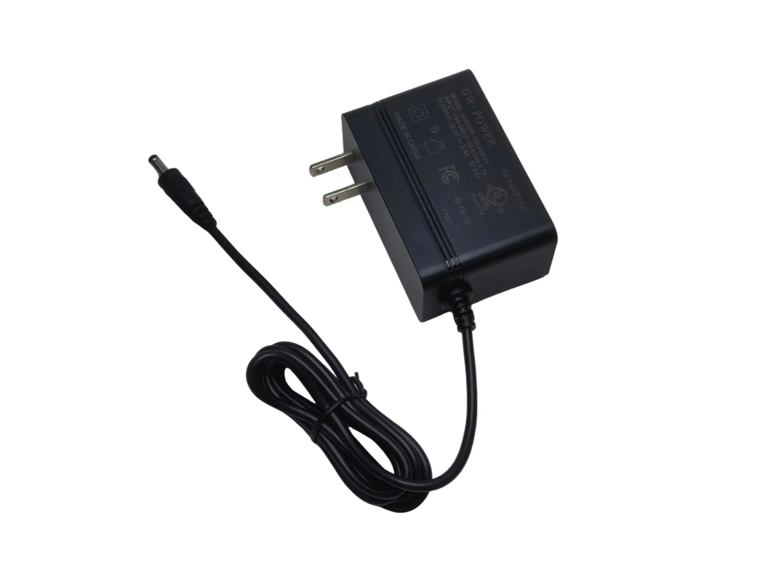 30W 5V4a 9V3a 12V2.5A 15V2a Vertical Wall Mounted Power Adapter for Modem Router Monitor with IEC61347 IEC61558 IEC62368 CB CE GS UL CCC