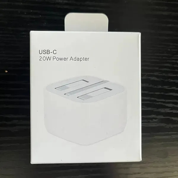 USB-C 20W Power Adapter Adapter for iPhone Quick Charging Pd 20W Adapter Portable UK 20W Power Adapter Mobile Accessories
