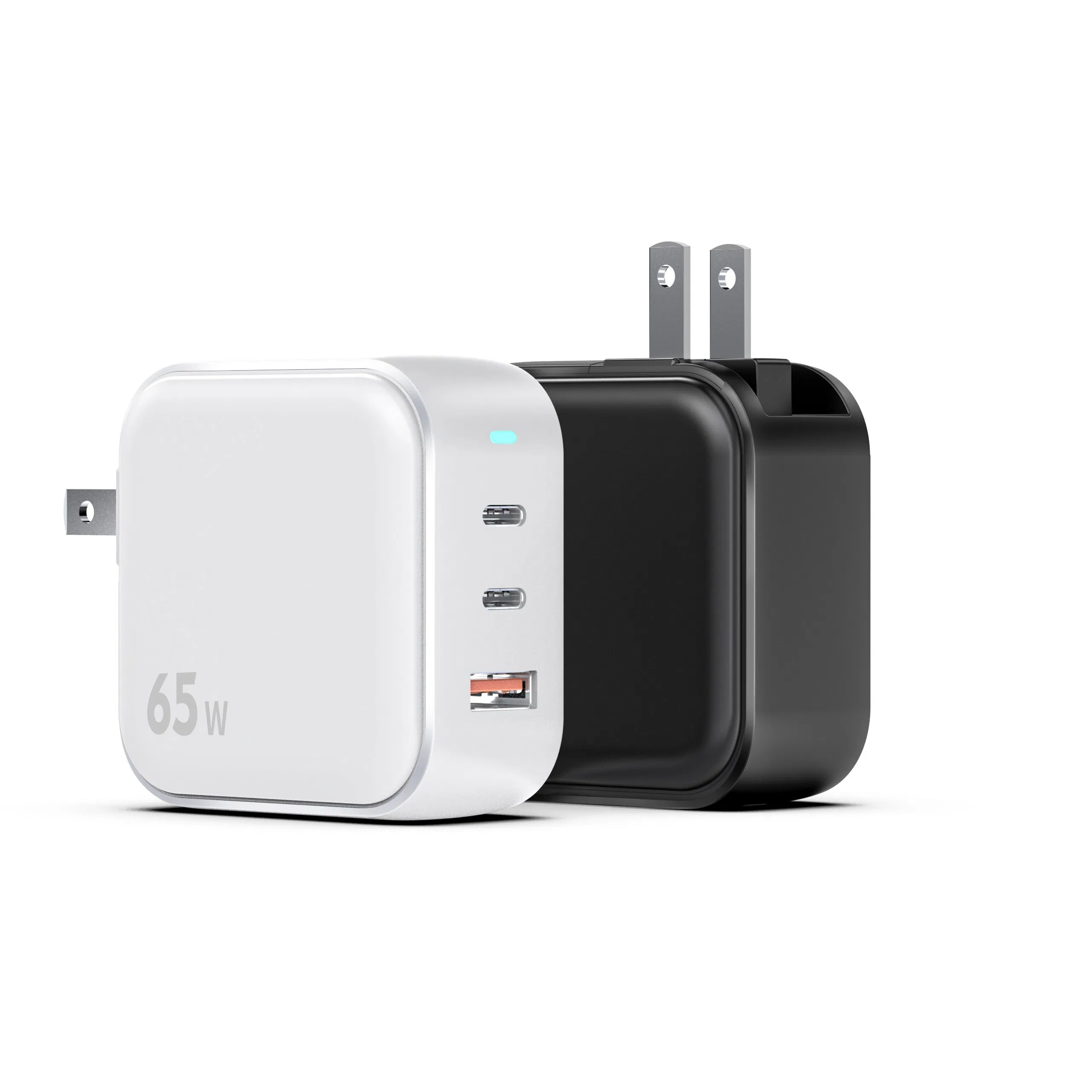 65W Pd a+Dual USB C Fast Charger Portable Power Adapter for Us EU UK Plug
