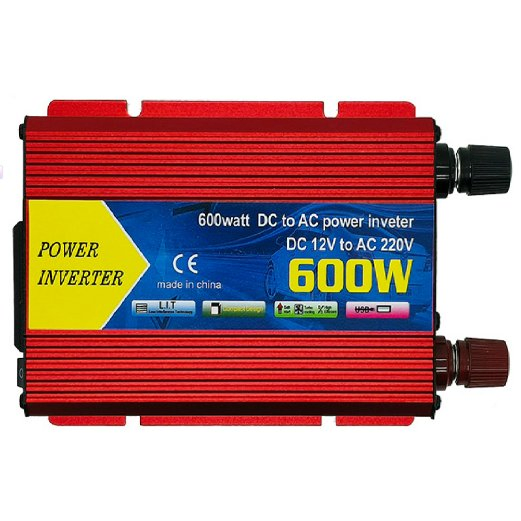 Intelligent Universal 200watt Solar Power Inverter 220V Socket USB 12V Converter DC to AC Car Power Inverter with LCD Screen