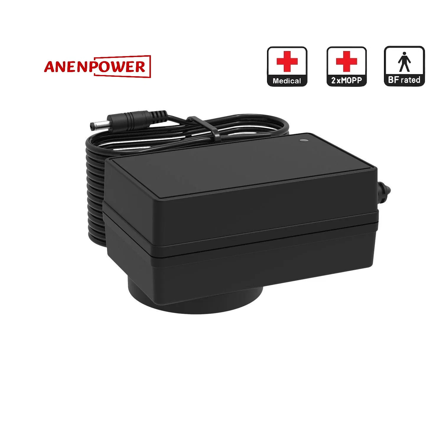 EU Plug 12V 3A Medical Power Adapter IEC 60601-1 CE Certified for Portable Patient Monitors