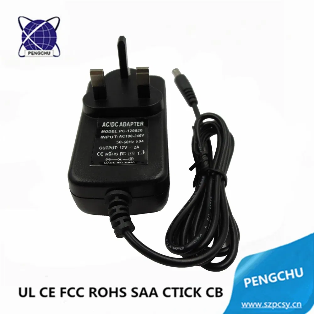 EU AU US UK Plug AC to DC 24W 12V 2A Wall Plug Charger Switch Power Adapter for Fans