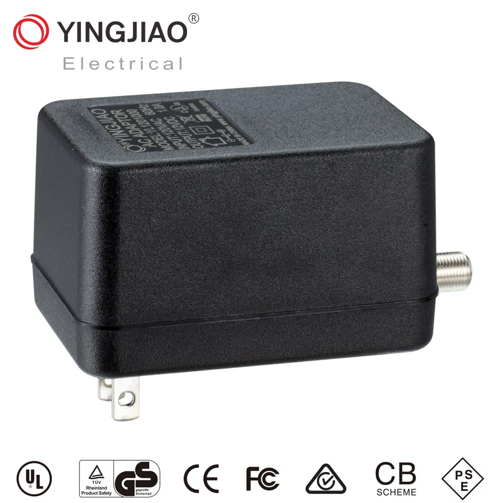 Yingjiao TV Antenna Power Supply Manufacturer 15W AC to DC CATV Power Adapter Wall Mounted