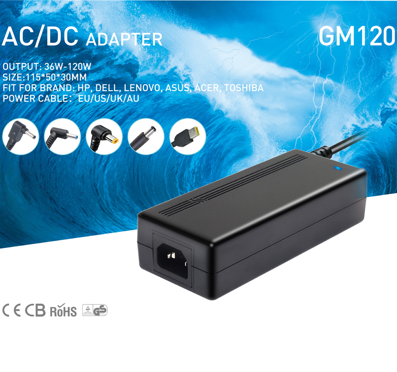 120W Laptop AC Adapter 19V 6.3A Power Adapter for Notebook Charging