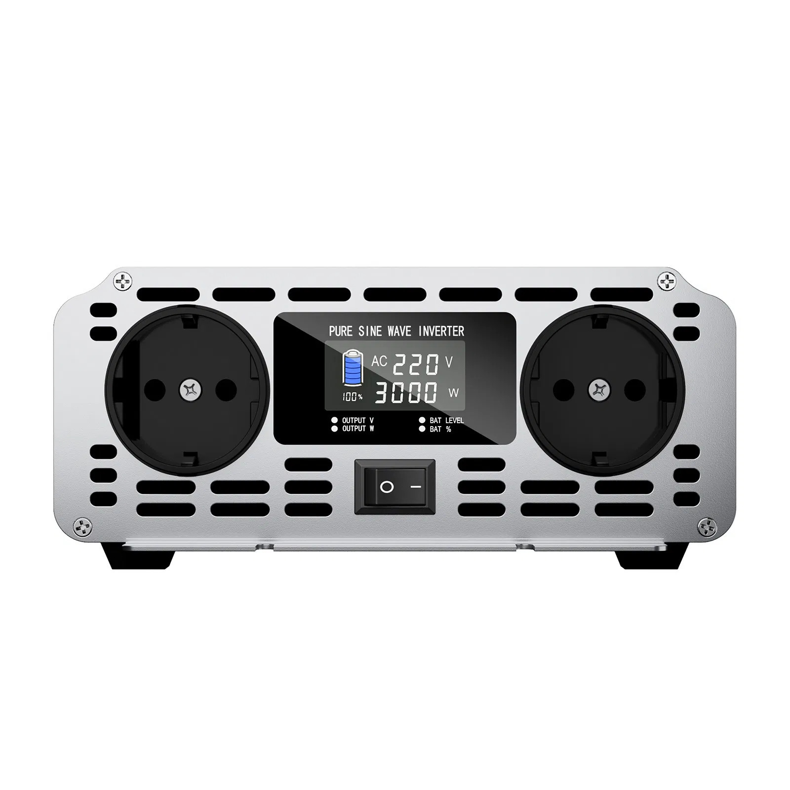 DC 12V to AC 220V 3000W Power Inverter Pure Sine Wave Converter with LCD Display Home Inversor