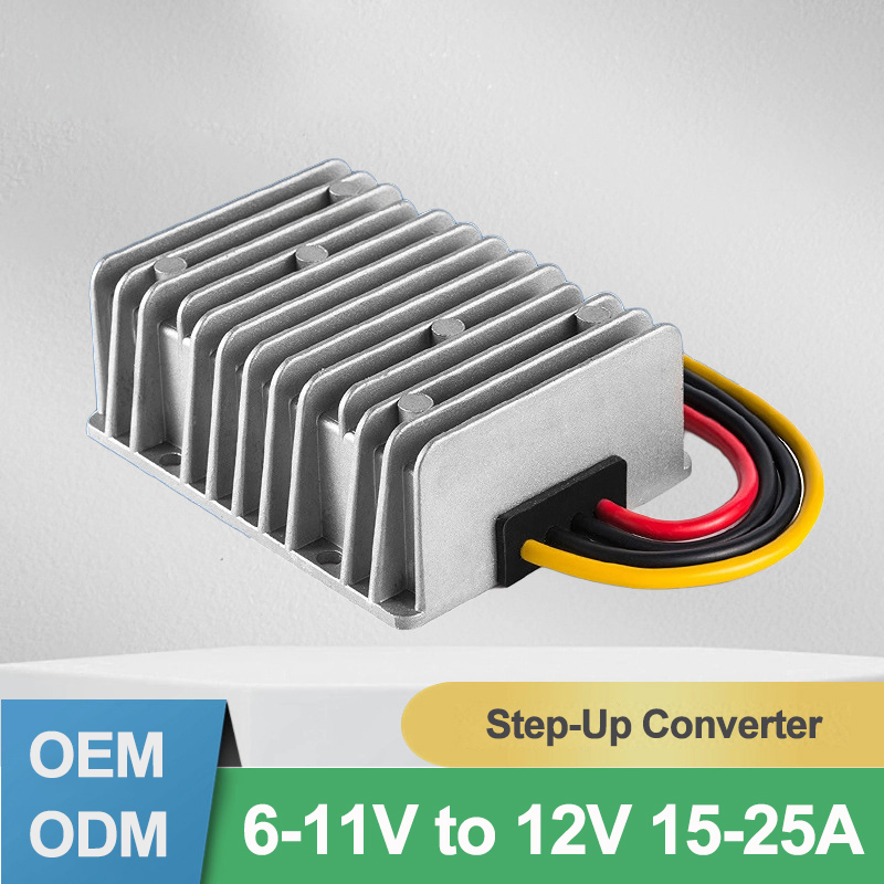 6V 7.2V 8.4V to 12V Boost Step-up Converter DC-DC 12V Vehicle Power Converter Waterproof Monitoring Power Supply