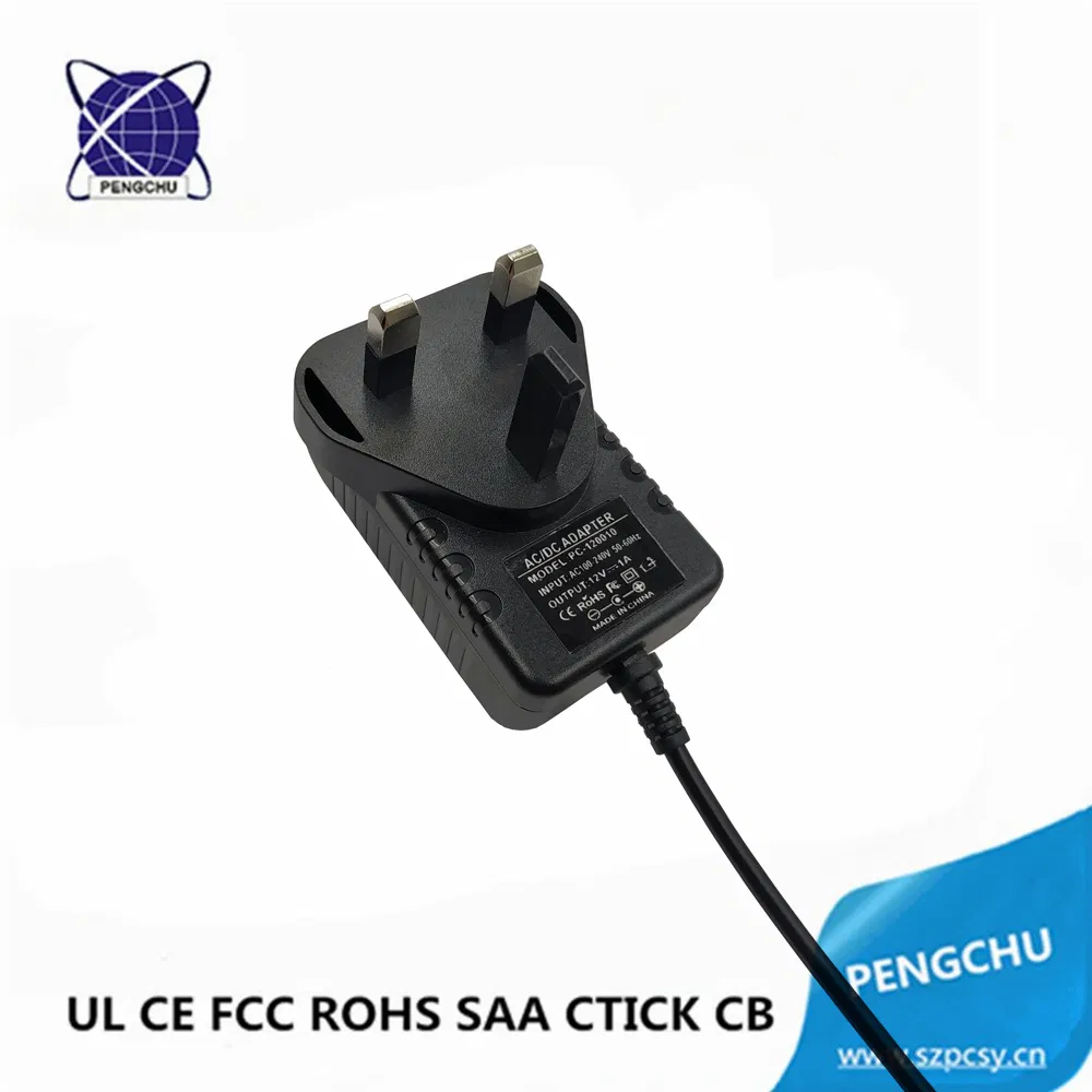 ETL CE FCC RoHS SAA CB AC to DC Wall Mounted Switch Power Adaptor 12V 1A 12W for LED Strip Light