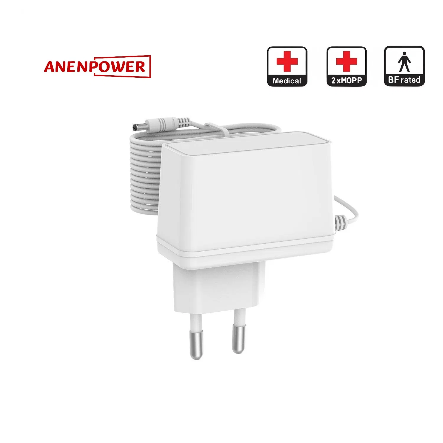 12V 2A Korea Plug Medical Grade AC DC Power Adapter Supply IEC/En 60601 Kc Certified for Handheld ECG Device