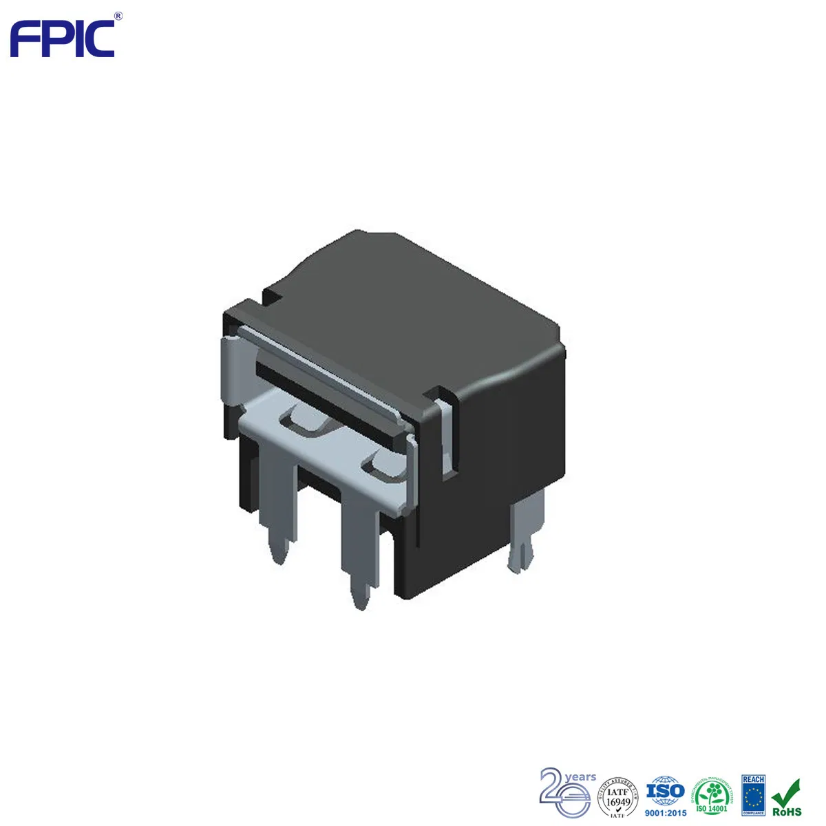 Short Leadtime 14.6mm Higher Electronic Charge Socket Two Feet PCB Board USB Af Adapter