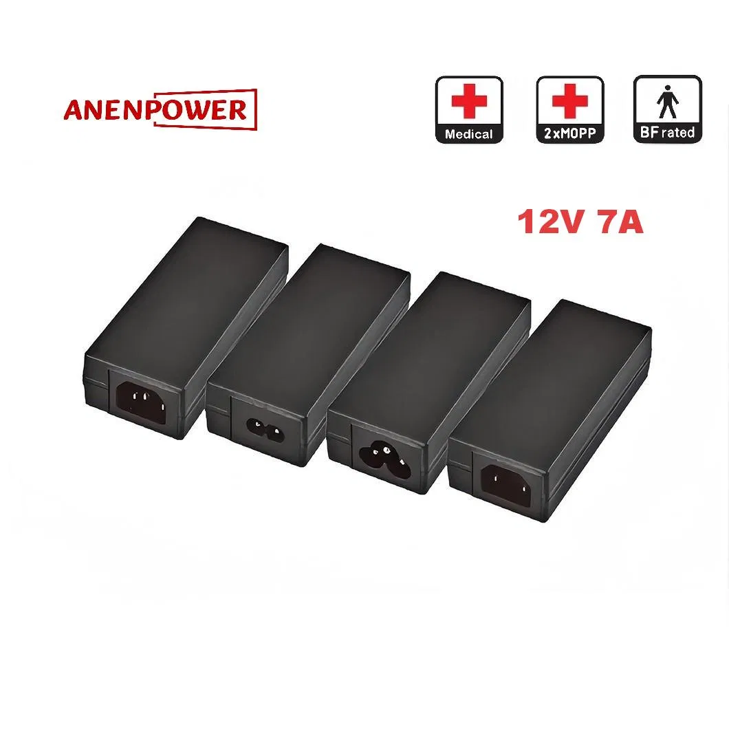 IEC/UL 60601-1 CE UL Ukca Rcm 2×Mopp 24V 4A 100W Max Desktop Medical Power Adapter Power Supply
