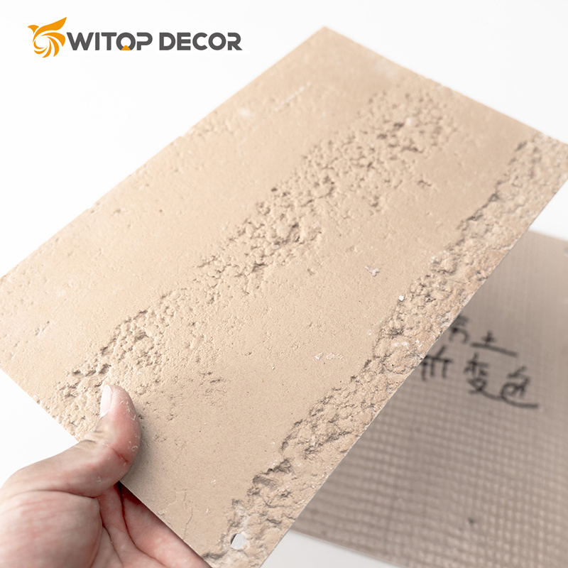 Slate Polished Split Big Slab Grey Beige Artificial Stone Flexible