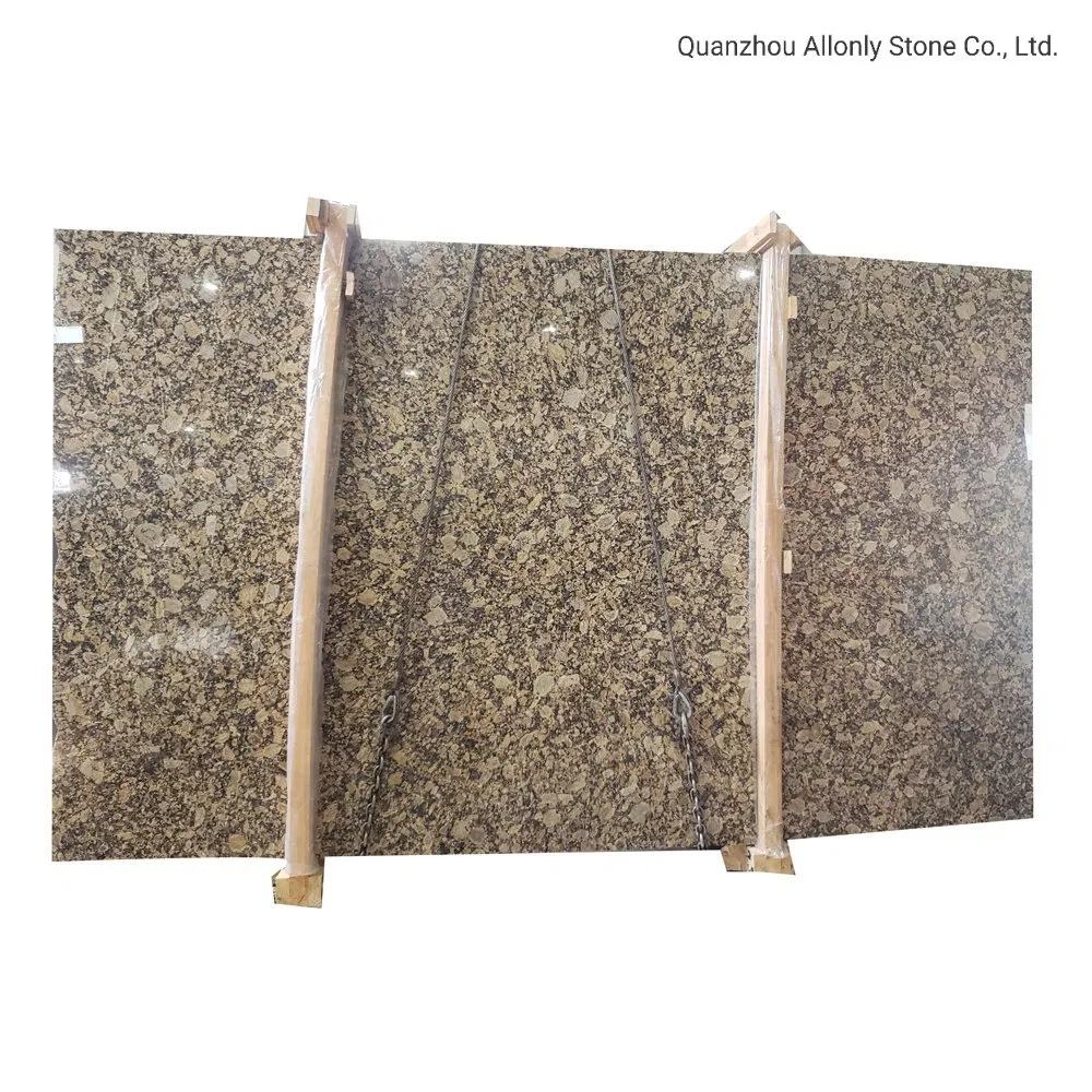 Wholesale Stone Price Giallo Fiorito Granite Slab for Floor Wall Tile