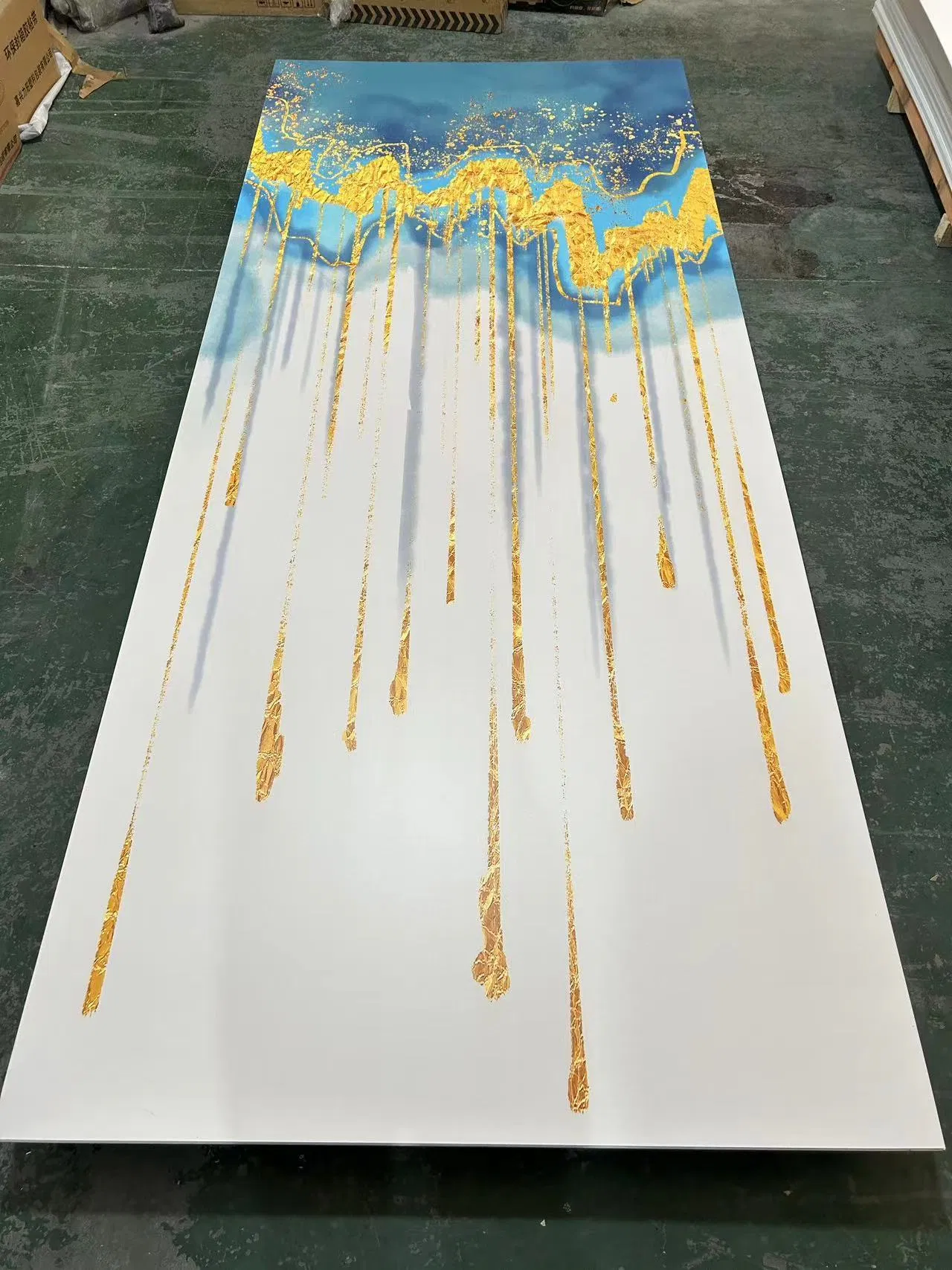 3D Marble Design PVC Plastic Materials UV Marble Slate Carbon Rock Wall Panel / Board / Sheet