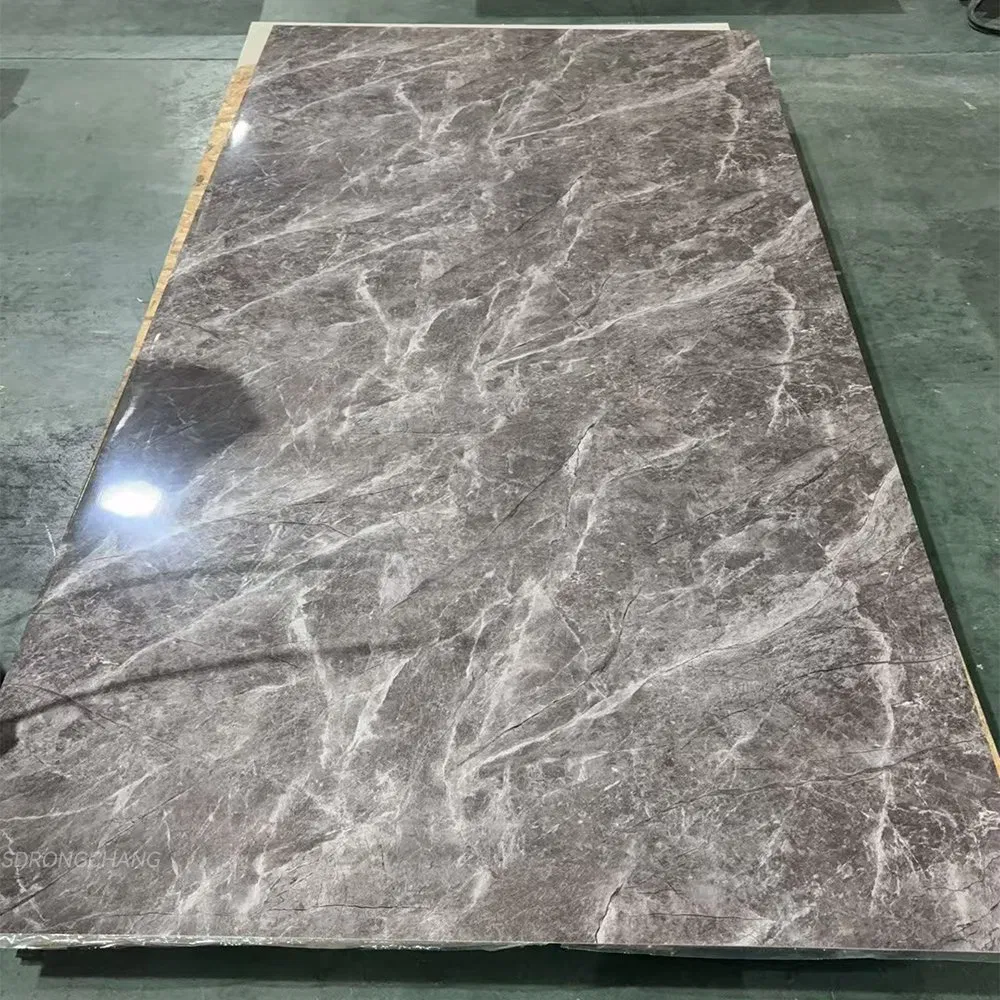 1220X2440mm Flexible PVC Plastic Materials UV Marble Slate Wall Panel / Board / Sheet