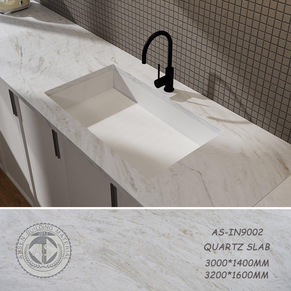 Quartz Countertop Wholesale Taj Mahal Beige Artificial Quartz Stone for Kitchen/Bathroom/Building Material