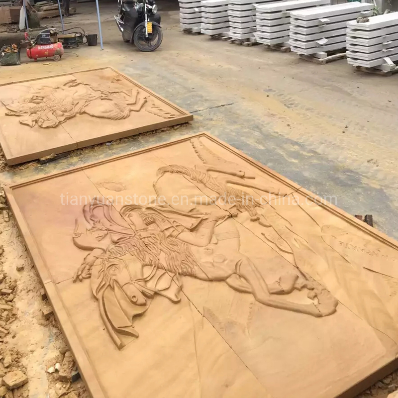 Building Material Sandstone Carving Panel for Wall Decoration