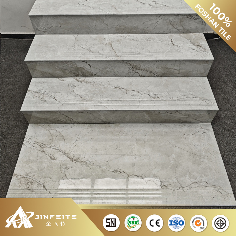 10mm Thick Glossy Marble Stair Tile 120*470mm Full Polished Wholesale Price