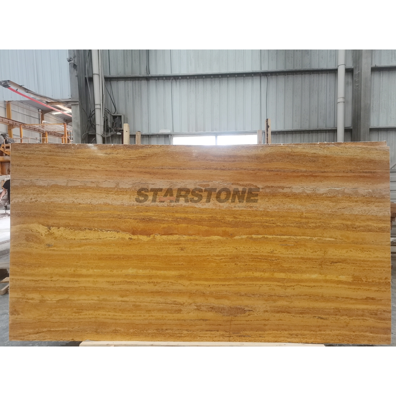 Natural Marble Stone Polished Honed Travertine Gold Marble Floor Tile Wall Tile