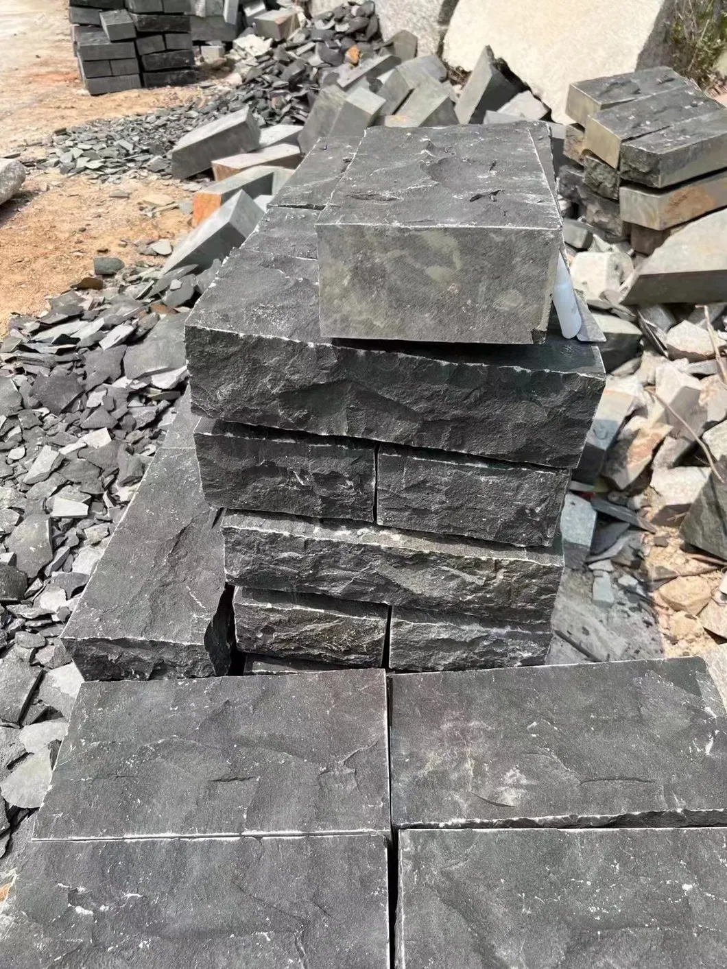 Natural Split Basalt Cobblestone