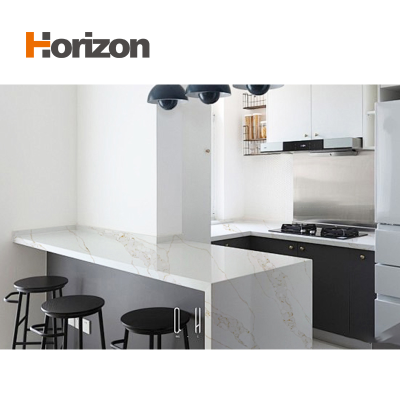 Pre-Cut Size Commercial Artificial Stone Calacatta Quartz