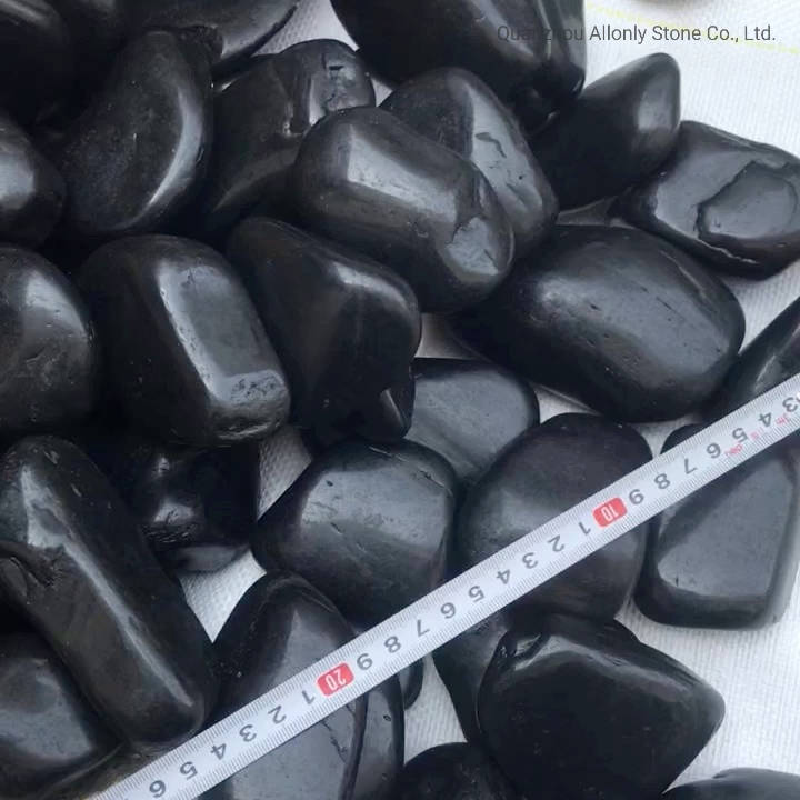 China Factory Decorative Black/Red/Yellow/White Landscaping High Polished River Pebble Stone for Beach and Garden Walkway