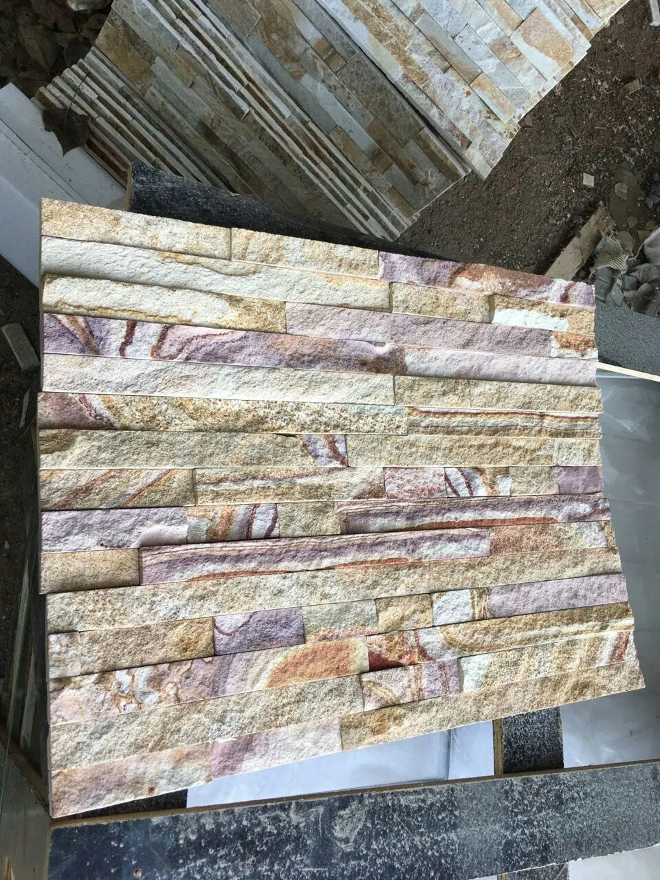 Colored Sandstone Exterior Wall Cladding Panel