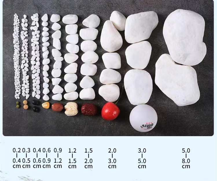 Factory Direct Sales at a Good Price: Snow-White Pebble Stones for Garden Paving and Landscape Stones