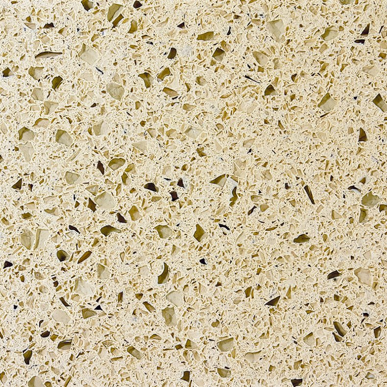 Ice White Granules Engineered Quartz Stone for Kitchen Tops