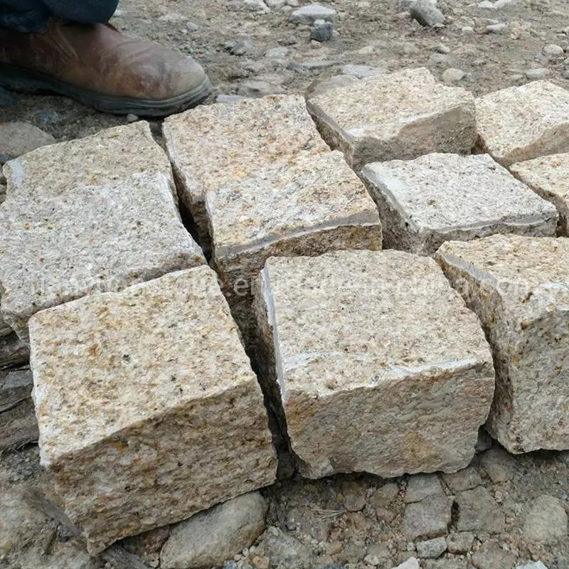 G682 Sunset Gold Granite Cobblestone/Paving Stone/ Concrete Pavers