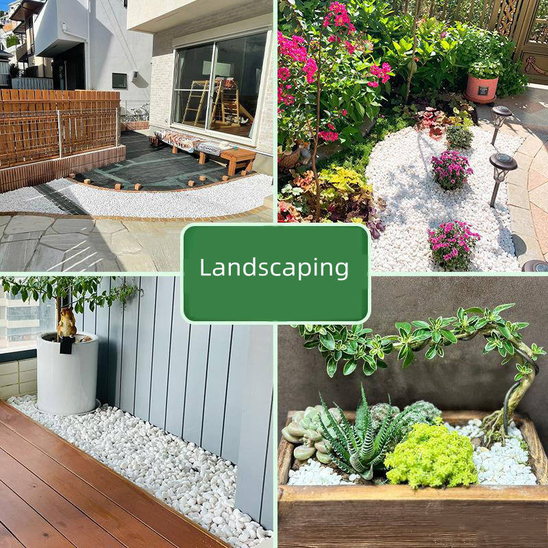 Snow White Pebble Stones for Aquarium Landscape Decor