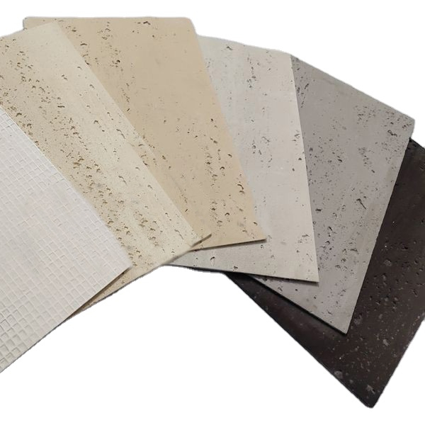 Natural Travertine Stone Flexible Clay Wall Tile Protection Mcm Flexible Stone Wall Tile Board Flexible Tile for Exterior Wall