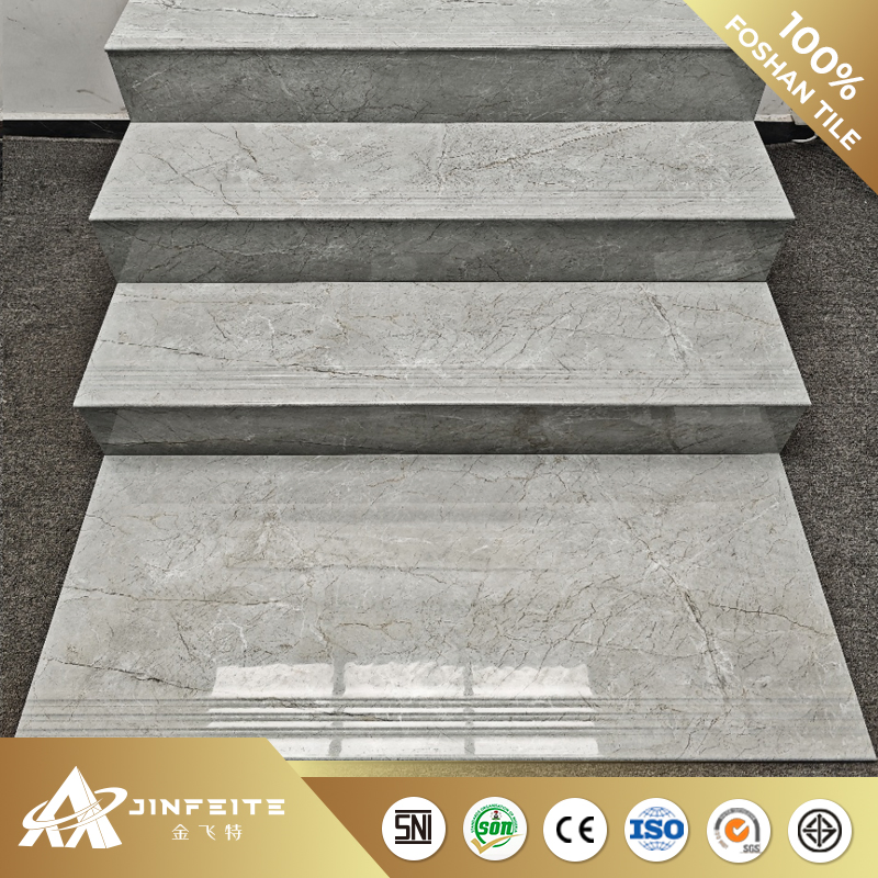 10mm Thick Glossy Marble Stair Tile 120*470mm Full Polished Wholesale Price