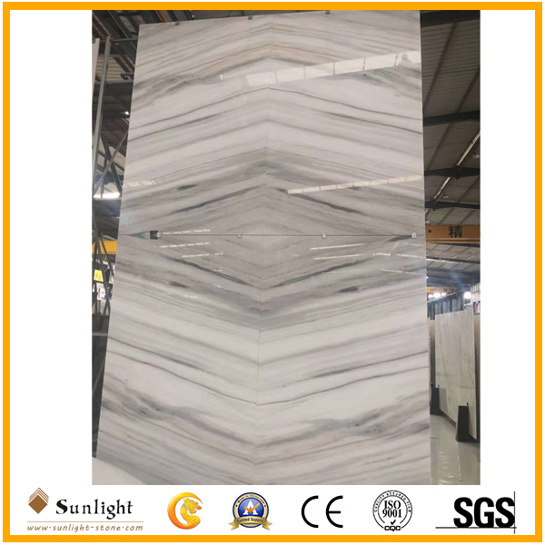 High Polished Bookmath White Onyx Stone for TV Set Background Wall/Interior Decoration Projects