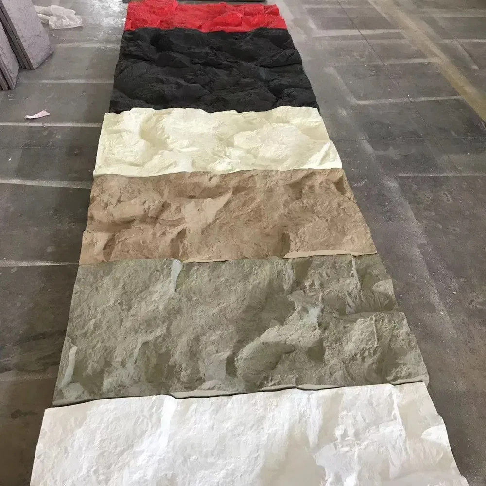 Waterproof and Fireproof PU Stone Wall and Rock Panel Artificial Granite Veneer for Countertops Natural Stone Material