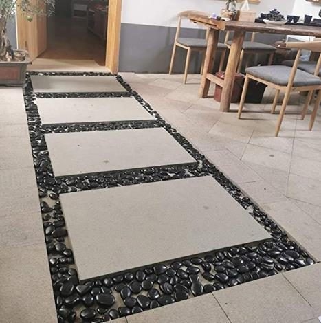 Decorative Stone Black River Rocks, Polished Pebble Garden Black Color, 2-3cm, 3-5cm