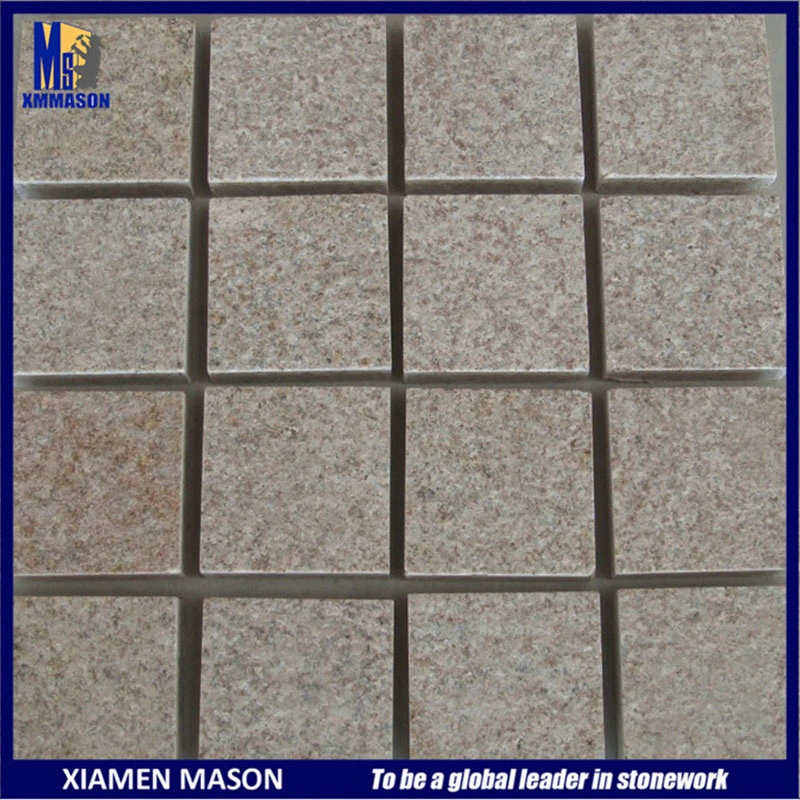 New Rosy Clouds Red Granite Sett Paving Stone Pavers Block for Outdoor Floor Garden Park Use