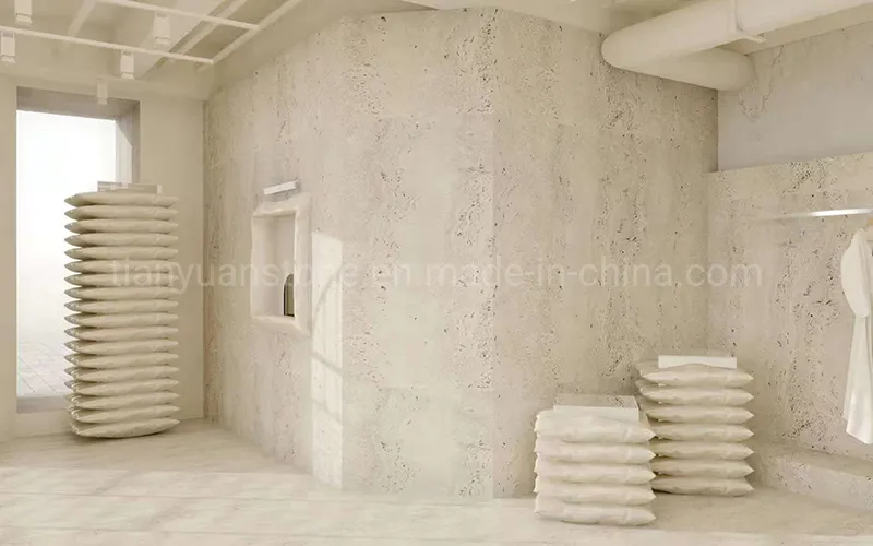 White Travertine Slab